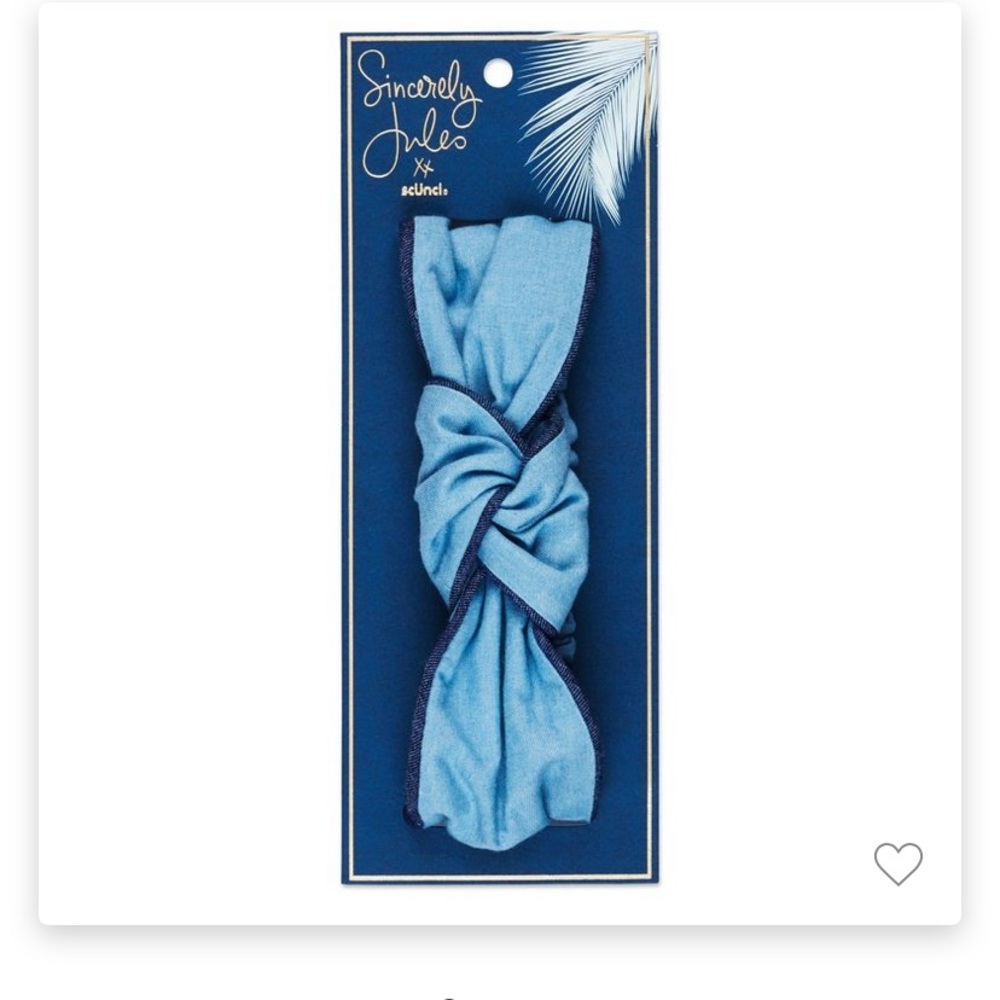 Scrunchie Jean blue piping hair elastic
